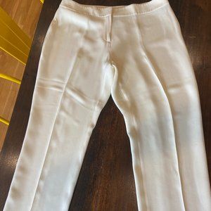 Eileen Fisher Silk Pants - Ivory Size Petite Medium